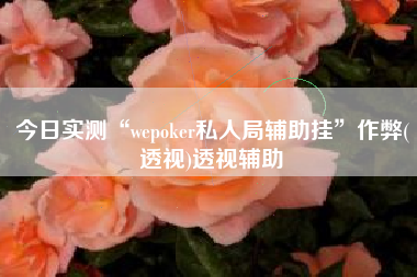 今日实测“wepoker私人局辅助挂	”作弊(透视)透视辅助