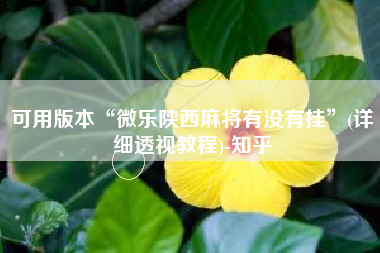 可用版本“微乐陕西麻将有没有挂	”(详细透视教程)-知乎