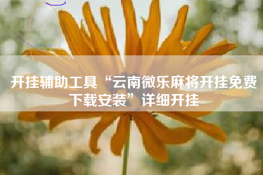 开挂辅助工具“云南微乐麻将开挂免费下载安装	”详细开挂